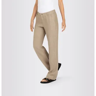 MAC Leinenhose »NORA« Sommerhose in verkürzter Länge, temperaturausgleichend, beige