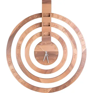 Moderne Wanduhr aus Holz in Beige, elegantes minimalistisches Design - Beige