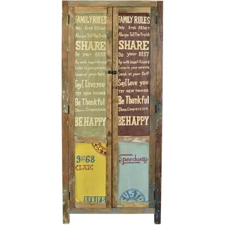 SIT Möbel Speedway Stauraumschrank 80 x 40 x 180 cm bunt