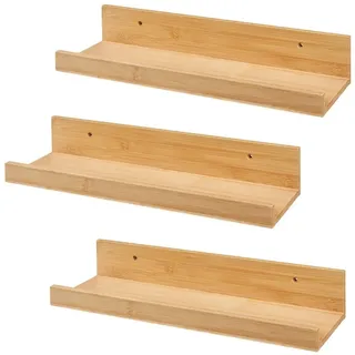 [en.casa] Wandregalset Gildeskål 3er Set 40x13x7cm Bambus