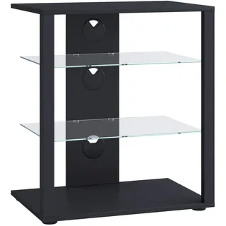 VCM Folas TV-Lowboard 60 x 70 x 41 cm Schwarz Aluminium/Glas/Holz/MDF/Holzwerkstoff