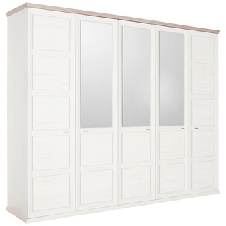 hom'in Hom`in Drehtürenschrank Grau, Weiß, - 255x209x60 cm,