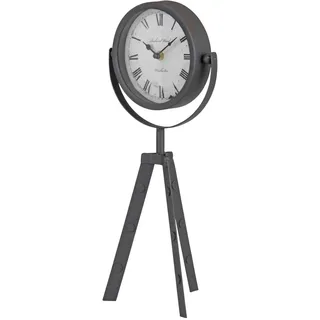 Wellhome - Tischuhr aus Metall, 19 x 16,5 x 42 cm