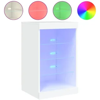 vidaXL Sideboard mit LED-Leuchten Weiß 41x37x67 cm