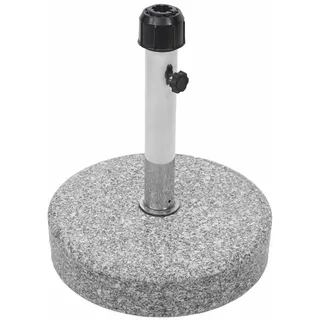 Mendler Sonnenschirmständer HWC-F92, Schirmständer Schirmhalter, Granit ~ 24kg rund grau