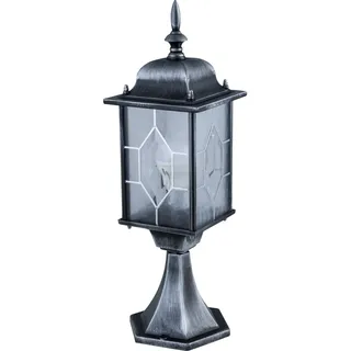 Konstsmide Sockelleuchte Aluminium 16cm x 16cm x 51cm 1x75W schwarz/silber