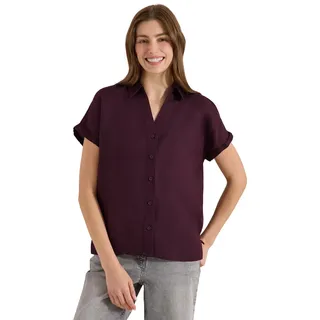 Cecil Leinen-Hemdbluse Rich Burgundy XL