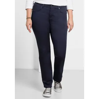 Sheego Stretch-Hose »Hose elastische Twill-Qualität«, elastische Twill-Qualität, blau