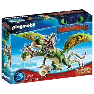 PLAYMOBIL DreamWorks Dragons 70730 Dragon Racing: Raffnuss und Taffnuss mit Kotz und Würg, Ab 4 Jahren