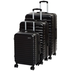 Amazon Basics Hartschalen - kofferset - 3-teiliges Set (55, 68, 78 cm), Schwarz