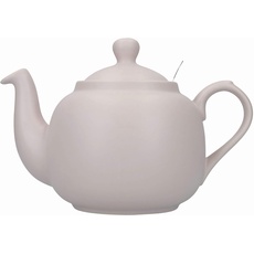 London Pottery Farmhouse Teekanne mit Teesieb, Teeservice für losen Tee oder Teebeutel, Krug zum Servieren von Tee, Kanne mit Deckel, für 6 Tassen, Pink, Keramik, 1,5 Liter