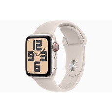 Apple Watch SE (2023) GPS + Cellular 40mm - Starlight Aluminium Case with Starlight Sport Band - S/M