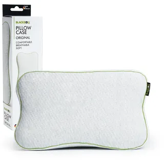 Blackroll BLACKROLL® PILLOW CASE ORIGINAL, Kissenbezug für RECOVERY PILLOW, atmungsaktiver Kopfkissenbezug aus weichem Material, formstabile Kissenhülle ohne Faltenbildung, Made in Germany, Weiß/Grün