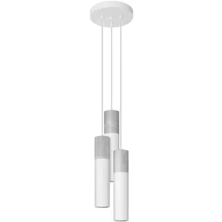 Hängeleuchte BORGIO 3P weiß 3xGU10 10W Stahl/Beton 110x20x20cm Sollux Lighting - Weiß