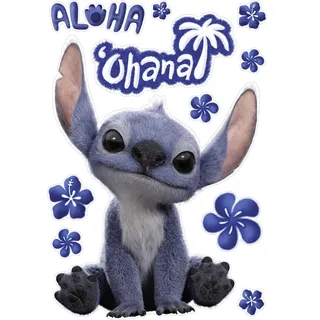 Komar Deko-Sticker Disney Lilo and Stitch Live Action Ohana 50 cm x 70 cm Blau