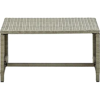 vidaXL Couchtisch Beige 70×40×38 cm Poly Rattan - Beige