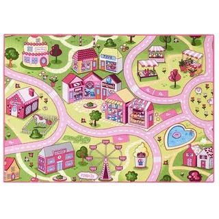 rebel roads Tivoli Kinderteppich 95 x 133 cm Pink