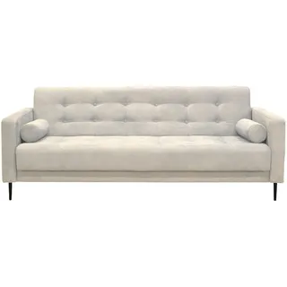 P & B Schlafsofa , Creme , Metall , 223x89x86 cm , Liegefunktion, Schlafen auf Sitzhöhe , Wohnzimmer, Sofas & Couches, Schlafsofas, Sonstige Schlafsofas