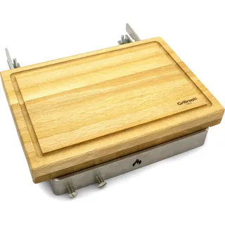 Bretthalter für alle Feuerplatten mit 3-12mm Stärke | Buchenholz und Edelstahl - Germany