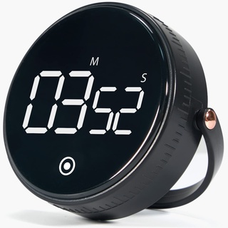 Lifeant Digitaler Küchentimer Timer, Magnetische Küchenuhr Eieruhr, großes LED-Display, lauter Alarm, idealer Kurzzeitwecker zum Kochen, Backen, Sport, Lernen, Schwarz