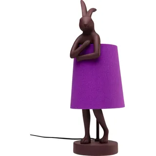 Kare Design Tischleuchte Animal Rabbit, Rot/Lila, Hasenleuchte, Tischlampe, Schlafzimmerlampe, Tiermotiv, kein Leuchtmittel enthalten, 50x17x20 cm (H/B/T)