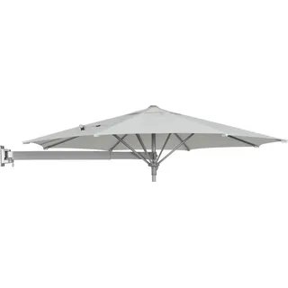 Ampelschirm Ø 245 cm Grau-Silber mit Dreh- & Neigungsfunktion