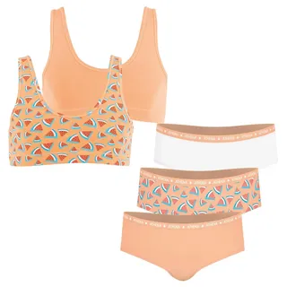 Athena Mädchen Girl Mode Dessous-Set, Rose Pastel Blanc, 12 ANS