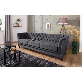 Home affaire Chesterfield-Sofa »Dover«, aufwändige Knopfheftung in Chesterfield-Optik, schwarz