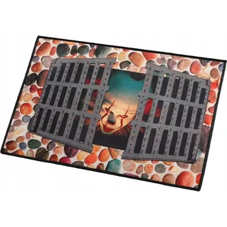 3D Halloween Fußmatte mit Pennywise dem Clown 40 x 60 cm