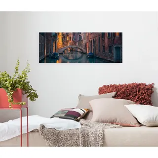 Komar Leinwandbild »Night Cruise - Größe 90 x 30 cm« Baum   Berge   Blumen   Blätter   Foto   Jahreszeiten   Landschaft   Meer   Natur   Palmen   Strand Packung, 1 Stk. tlg. Keilrahmenbild mi Echtholzrahmen, bunt