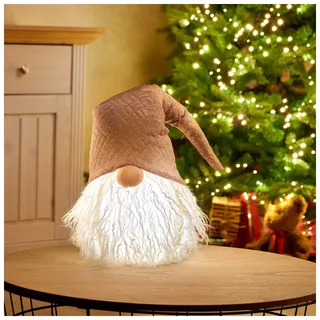 com-four® Premium Weihnachts-Wichtel mit LED als Weihnachtsdeko - skandinavischer Wichtel mit warmweißem LED-Licht - beleuchteter Deko-Wichtel [Auswahl variiert] (1 Stück Wichtel - 70cm)