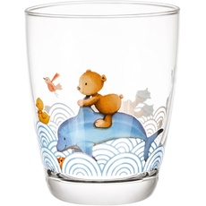 Bild Happy as a Bear Kinderglas Set 2 teilig 150 ml, Handwäsche, Kindergeschirr, Geschirr Kinder, Glas für Kinder mit Bär, Glas