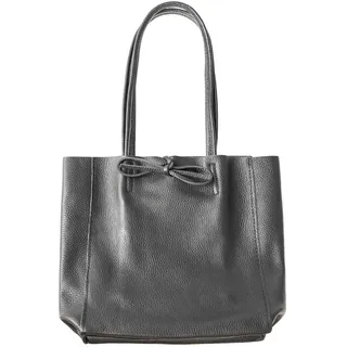 Zwillingsherz Ledershopper Small Leder Black