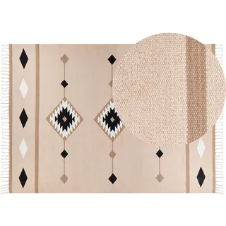 Beliani Kelim-Teppich Berdik 300/200 cm , Textil , Grafikmuster , Rechteckig , 200x300 cm , Teppiche und Böden, Teppiche, Webteppiche