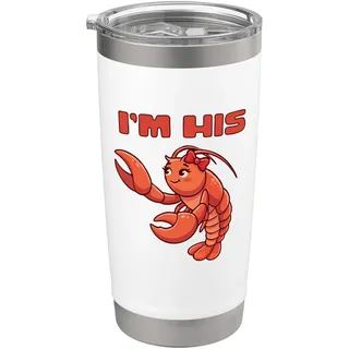 Süßes Cartoon Hummer Pärchen Design Doppelwandiger Edelstahl-Thermobecher