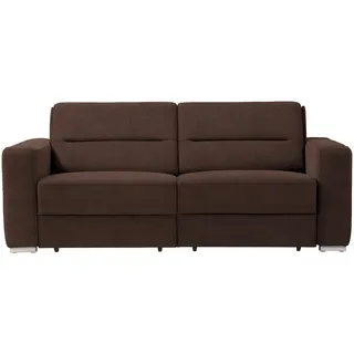 Sedda Schlafsofa , Braun , Textil , Uni , 202x86x92 cm , Austria Gütezeichen, AZO-frei, Made in Austria , Stoffauswahl, Schlafen auf Sitzhöhe, einzeln ausziehbar , Wohnzimmer, Sofas & Couches, Schlafsofas, Dauerschläfer Sofas