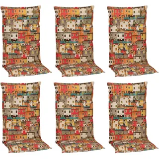 Beo Sitzauflage Hochlehner Tours 6er-Set mit Hausdesign