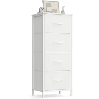 Songmics Sideboard 4 Schubladen wolkenweiß-schneeweiß