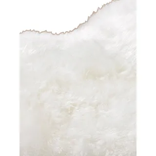Heitmann-Felle Lammfell farbig - Premium Qualität Fellteppich 68 x 100 cm Beige/Weiß