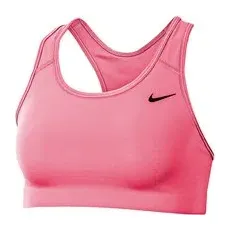Nike Swoosh Medium-Support Non-Padded Sport-BH Damen - Pink, Schwarz, Größe XS