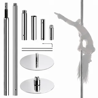 Leogreen Pole Dance Stange Indoor Professionelle Tanzstange Ø 45 mm | Statisch und schwenkbar, bis 200kg belastbar, Montage ohne Bohren, für Fitnessübungen, Club, Party