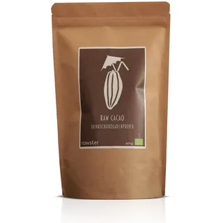 400g Bio Trinkschokolade | hoher Kakaogehalt ohne Industriezucker für eine zuckerarme Ernährung | Rohkakao Pulver aus Peru mit der Süße von Kokosblütenzucker | rawster