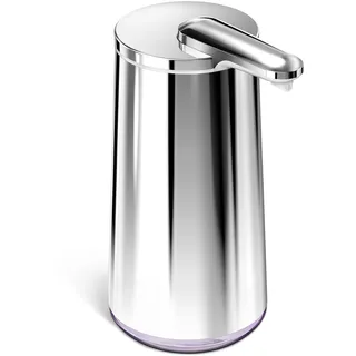 Simplehuman Elektrischer Seifenspender aus poliertem Edelstahl in der Farbe Silber 295ml, Wiederaufladbar, ST1063