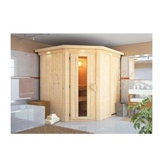 Sauna Loba inkl. Kranz-Set inkl. Ofen 3,6 kW integr. Strg.