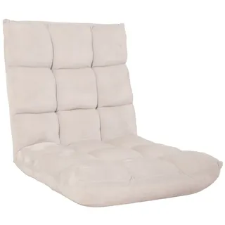 Mendler Bodensessel HWC-N43 Klappsessel 50 x 50 x 55 cm grau/weiß