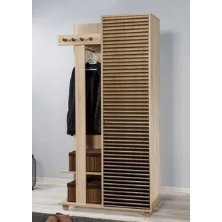 Skye Decor, Garmanto 90 - 220, Schränke, Flurständer, Sonoma-Eiche, 90 x 192 x 36 cm - Braun