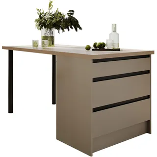 BASIC by Balculina Kücheninsel 180 cm grau