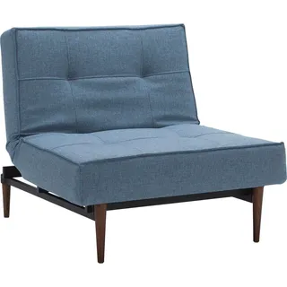 Innovation Living Sessel Splitback Webstoff 90 x 79 x 90 cm Blau mit verstellbarer Rückenlehne