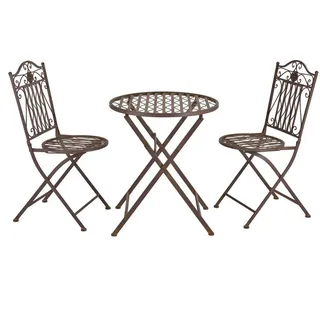 [en.casa] Bistroset 3-tlg. Braun