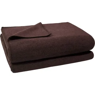 Zoeppritz Soft-Fleece Kuscheldecke 110 x 160 cm Schwarz/Braun